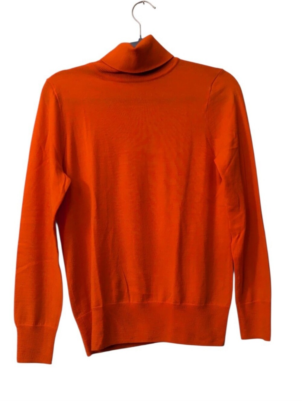 J.Crew Factory Merino Wool Turtleneck Sweater Orange Women's M Fall Core Knit